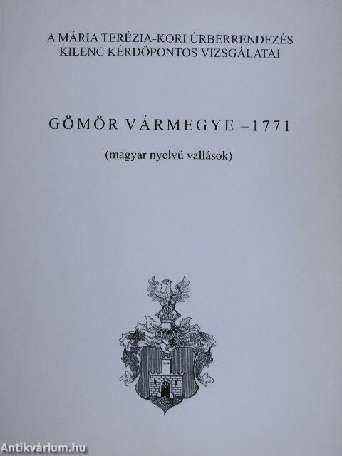 Gömör Vármegye - 1771