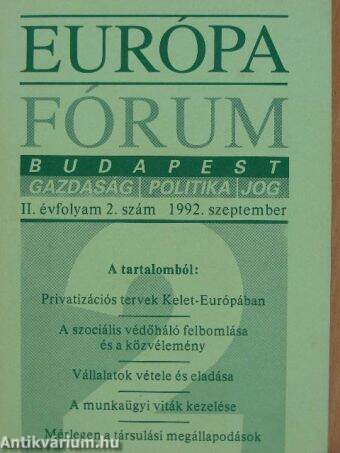 Európa Fórum 1992. szeptember