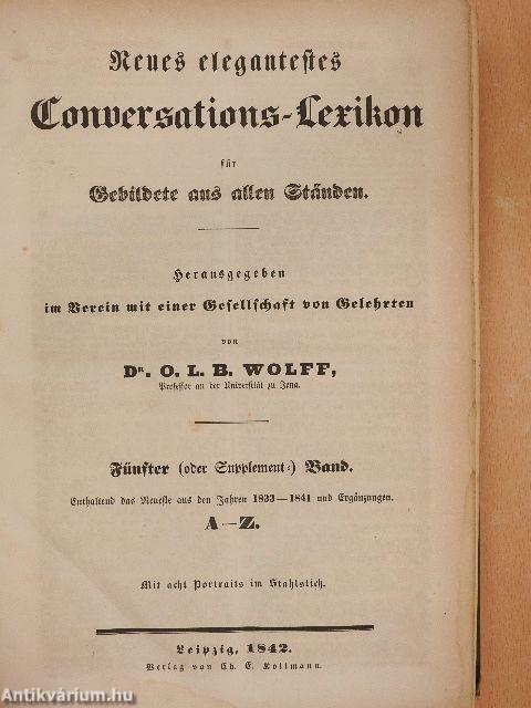 Neues Elegantestes Conversations-Lexikon V. (töredék)(gótbetűs)