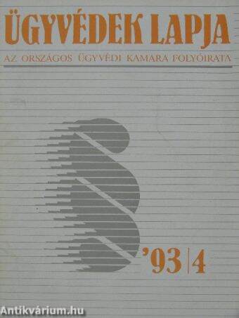 Ügyvédek Lapja 1993/4.