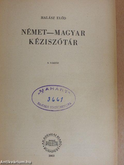 Német-magyar kéziszótár