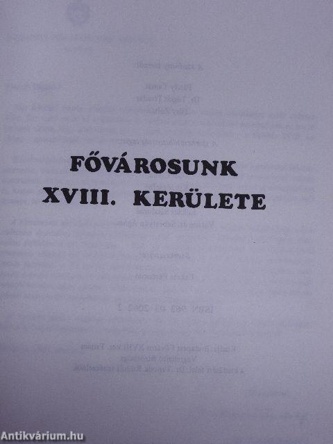 Fővárosunk XVIII. kerülete