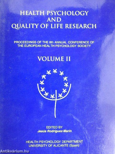 Health Psychology and Quality of Life Research II.