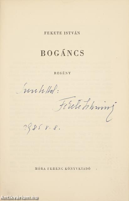 Bogáncs (dedikált példány)