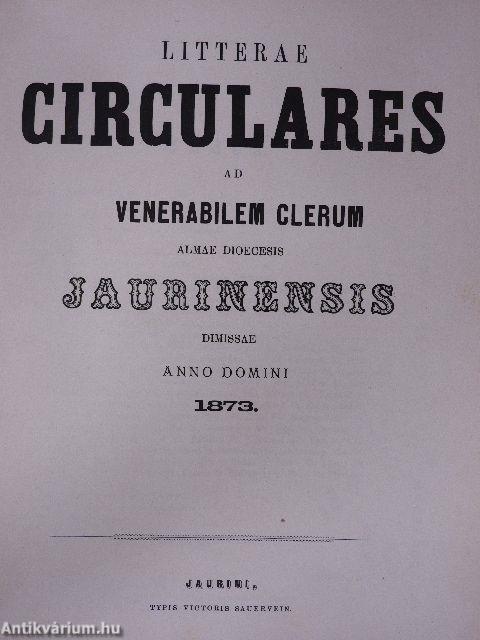 Litterae circulares ad venerabilem clerum almae dioecesis jaurinensis dimissae anno domini 1872-1874./Canones et decreta ss. Concilii Vaticani per sanctissimum dominum pium