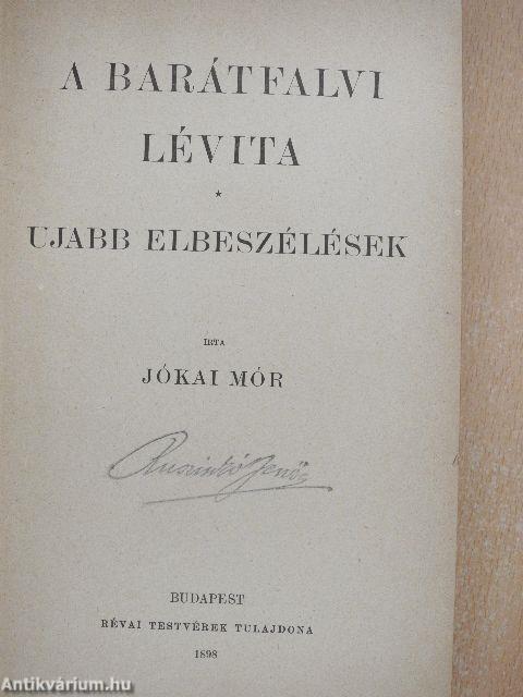 A barátfalvi lévita/Ujabb elbeszélések