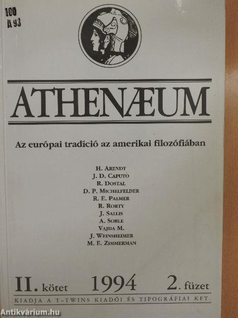 Athenaeum 1994. II. kötet 2. füzet