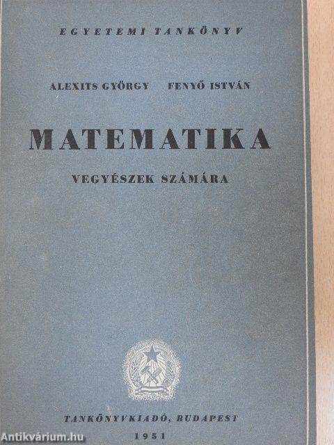 Matematika vegyészek számára/Matematika I/I-II.