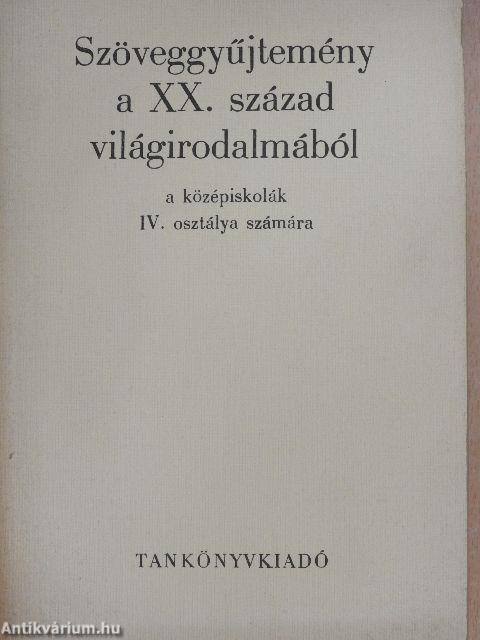 Szöveggyűjtemény a XX. század világirodalmából