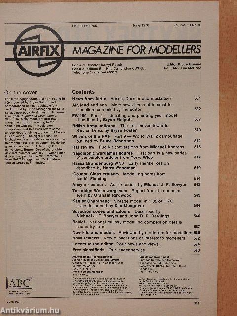 Airfix Magazine for Modellers June 1978