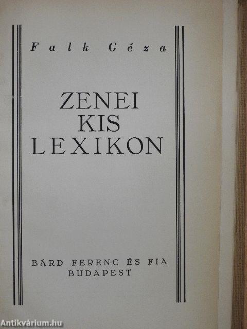 Zenei kis lexikon