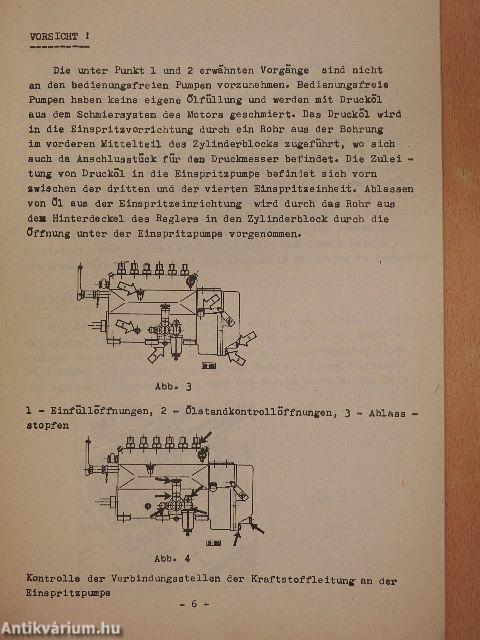 Bedienungsanleitung für den Motor Skoda-Liaz M 637