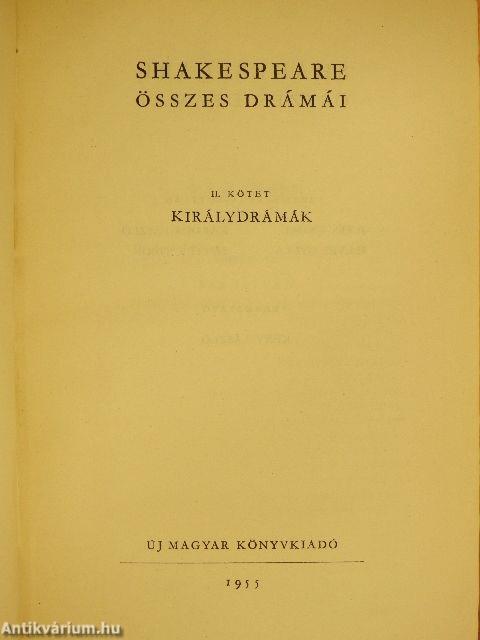 Shakespeare összes drámái II.