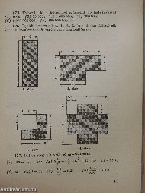 Algebrai feladatok gyűjteménye I.