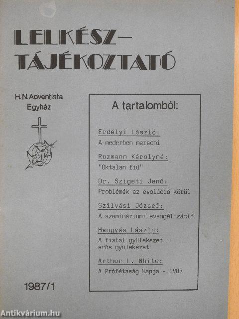 Lelkésztájékoztató 1987/1.