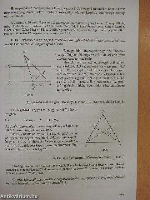 Középiskolai matematikai és fizikai lapok 1998. október