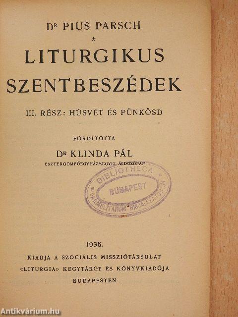 Liturgikus szentbeszédek III.