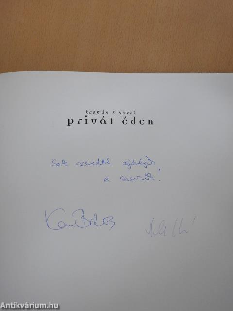 Privát éden (dedikált példány)