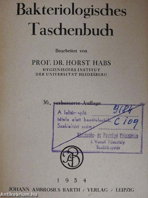 Bakteriologisches Taschenbuch