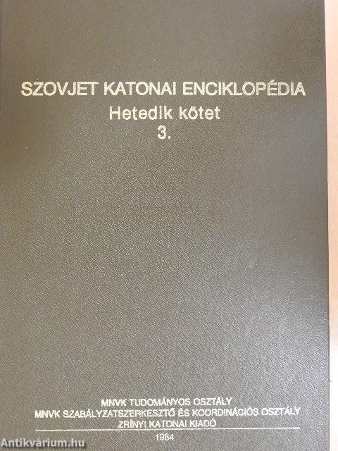 Szovjet katonai enciklopédia VII/3.