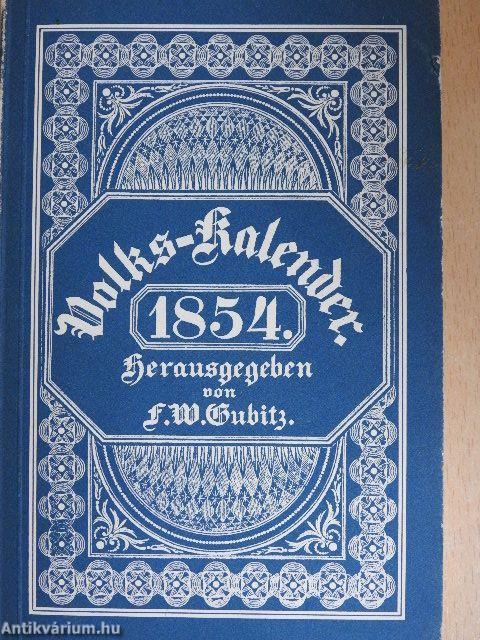 Deutscher Volks-Kalender 1854 (gótbetűs)