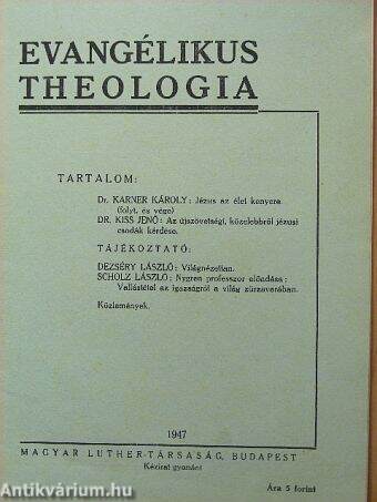 Evangélikus theologia 1947