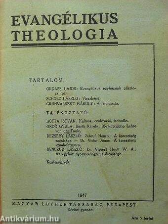 Evangélikus theologia 1947