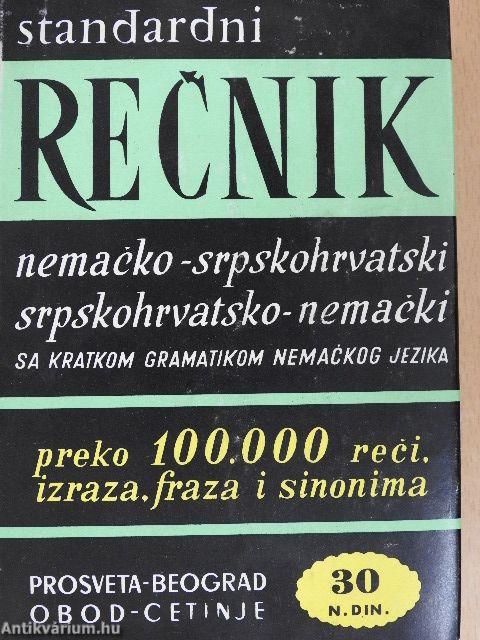 Recnik nemacko-srpskohrvatski/srpskohrvatsko-nemacki sa kratkom gramatikom nemackog jezika