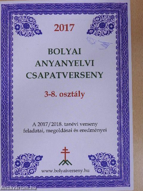 Bolyai anyanyelvi csapatverseny 2017