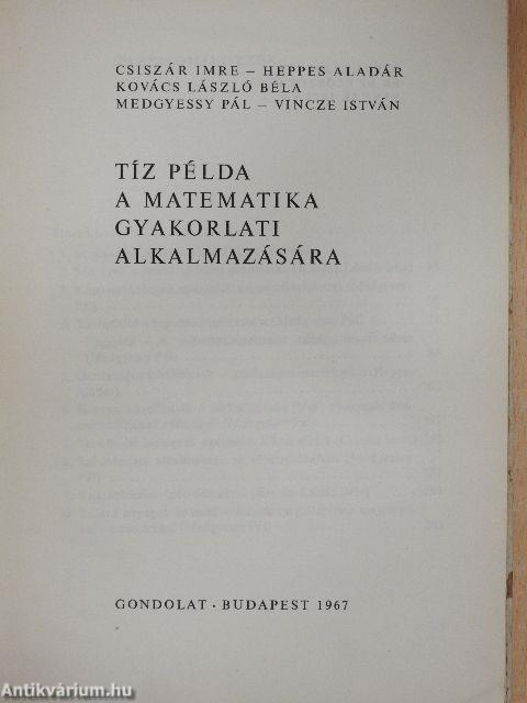 10 példa a matematika gyakorlati alkalmazására