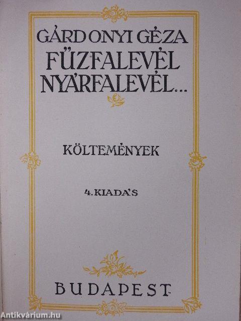 Április/Fűzfalevél, nyárfalevél.../December