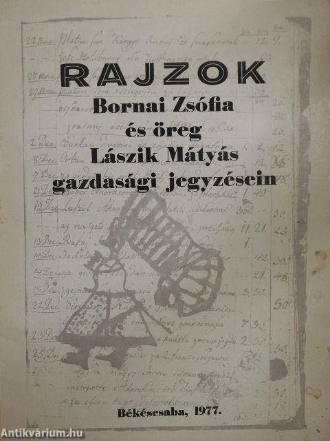 Rajzok Bornai Zsófia és öreg Lászik Mátyás gazdasági jegyzésein