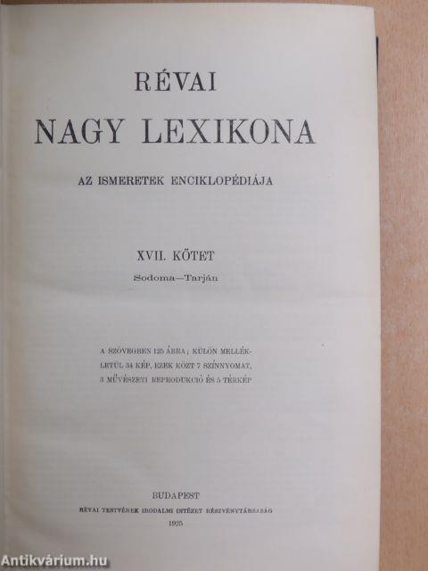 Révai nagy lexikona 17. (töredék)