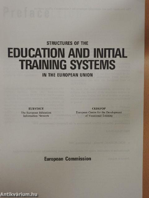 Structures of the Education and Initial Training System in the European Union