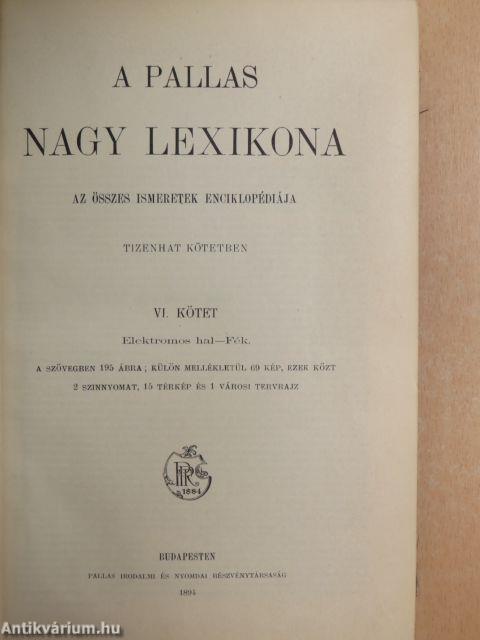 A Pallas Nagy Lexikona VI. (töredék)