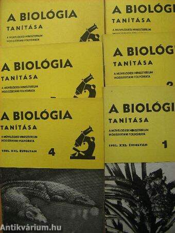 A Biológia Tanítása 1982/1-6.
