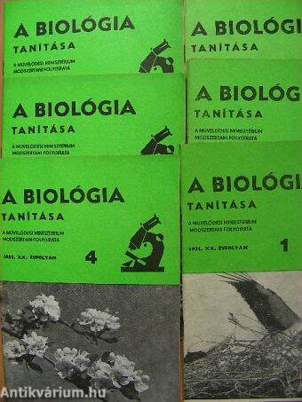A Biológia Tanítása 1981/1-6.