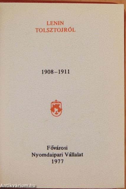 Tolsztojról (minikönyv)