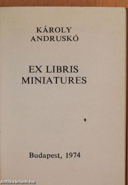 Miniatűr Ex Librisek (minikönyv)