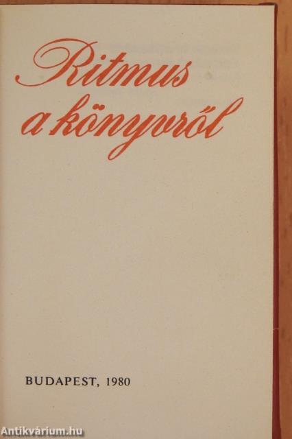 Ritmus a könyvről (minikönyv)