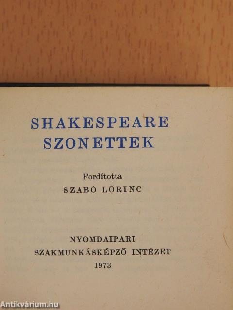 Shakespeare szonettek (minikönyv)