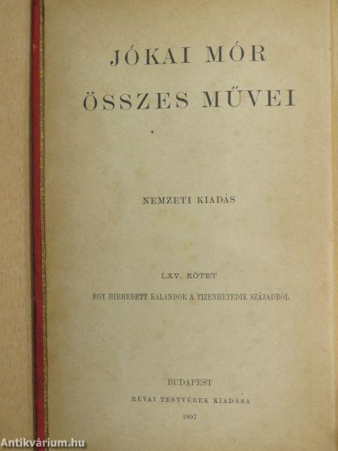 Egy hirhedett kalandor a tizenhetedik századból