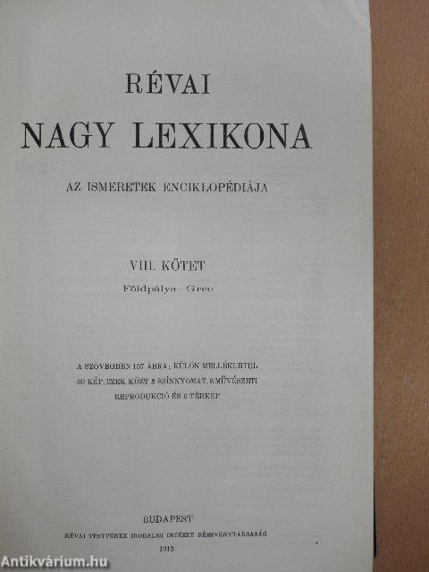 Révai nagy lexikona 8. (töredék)