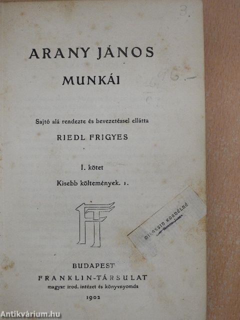 Arany János munkái I.