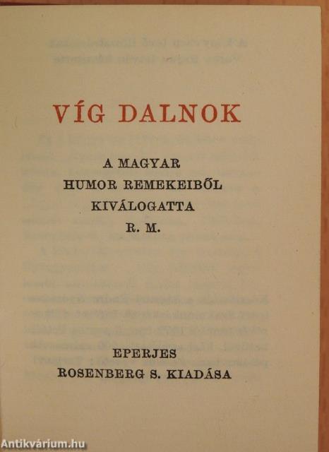 Víg dalnok (minikönyv)