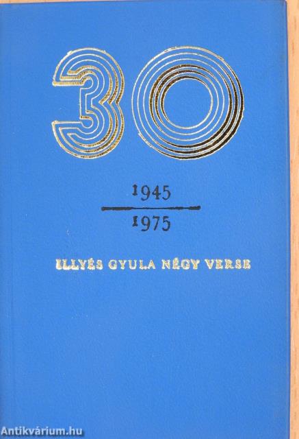 Illyés Gyula négy verse (minikönyv) (számozott)