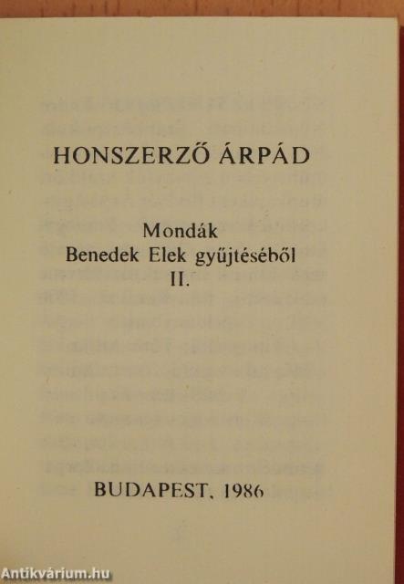 Honszerző Árpád (minikönyv)