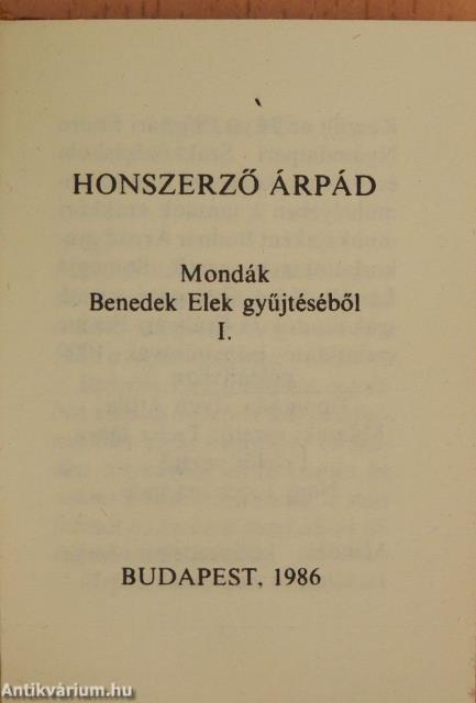 Honszerző Árpád (minikönyv)