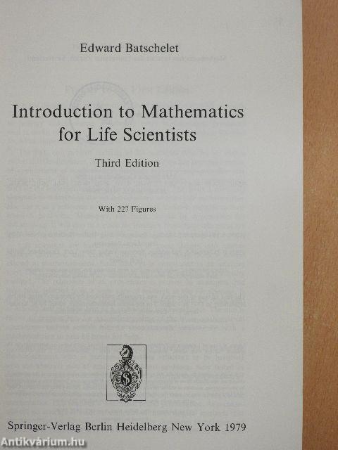 Introduction to Mathematics for Life Scientists