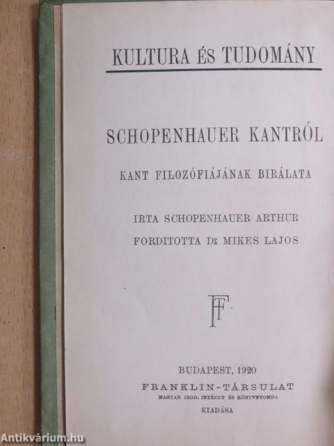 Schopenhauer Kantról